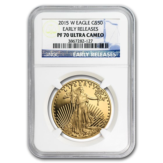 2015-W 1 oz Proof Gold American Eagle PF-70 NGC (ER) 2015-W 1 oz Proof Gold American Eagle PF-70 NGC (ER)